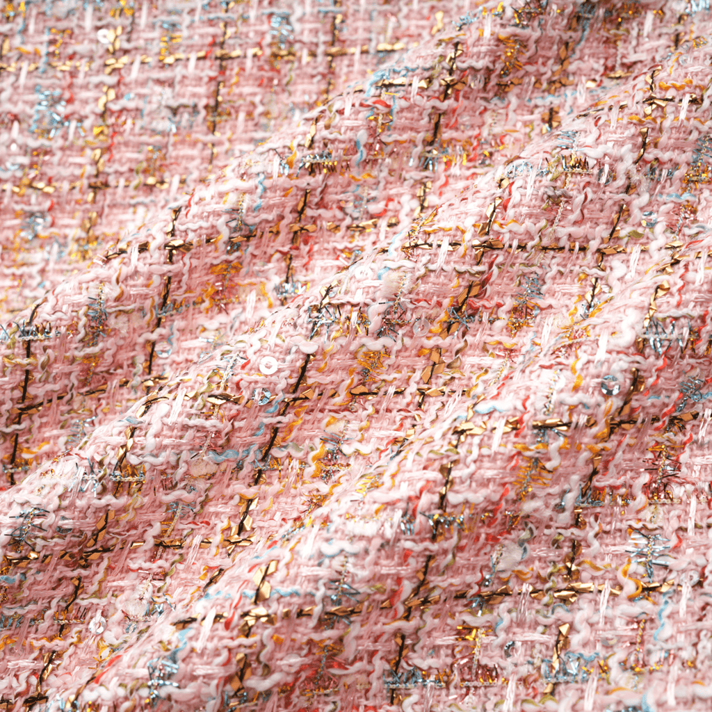 Aoife Pembe İşlemeli Tüvit Mini Elbise