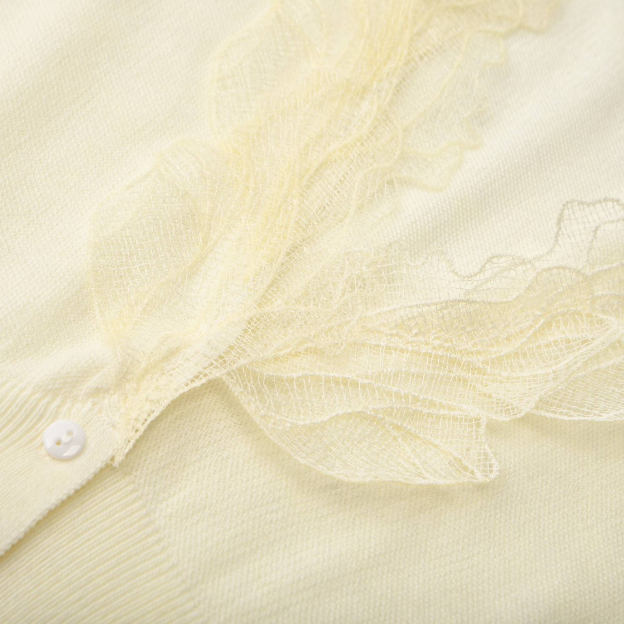 Agnès Çiçek Süslemeli Örme V Yaka Üst