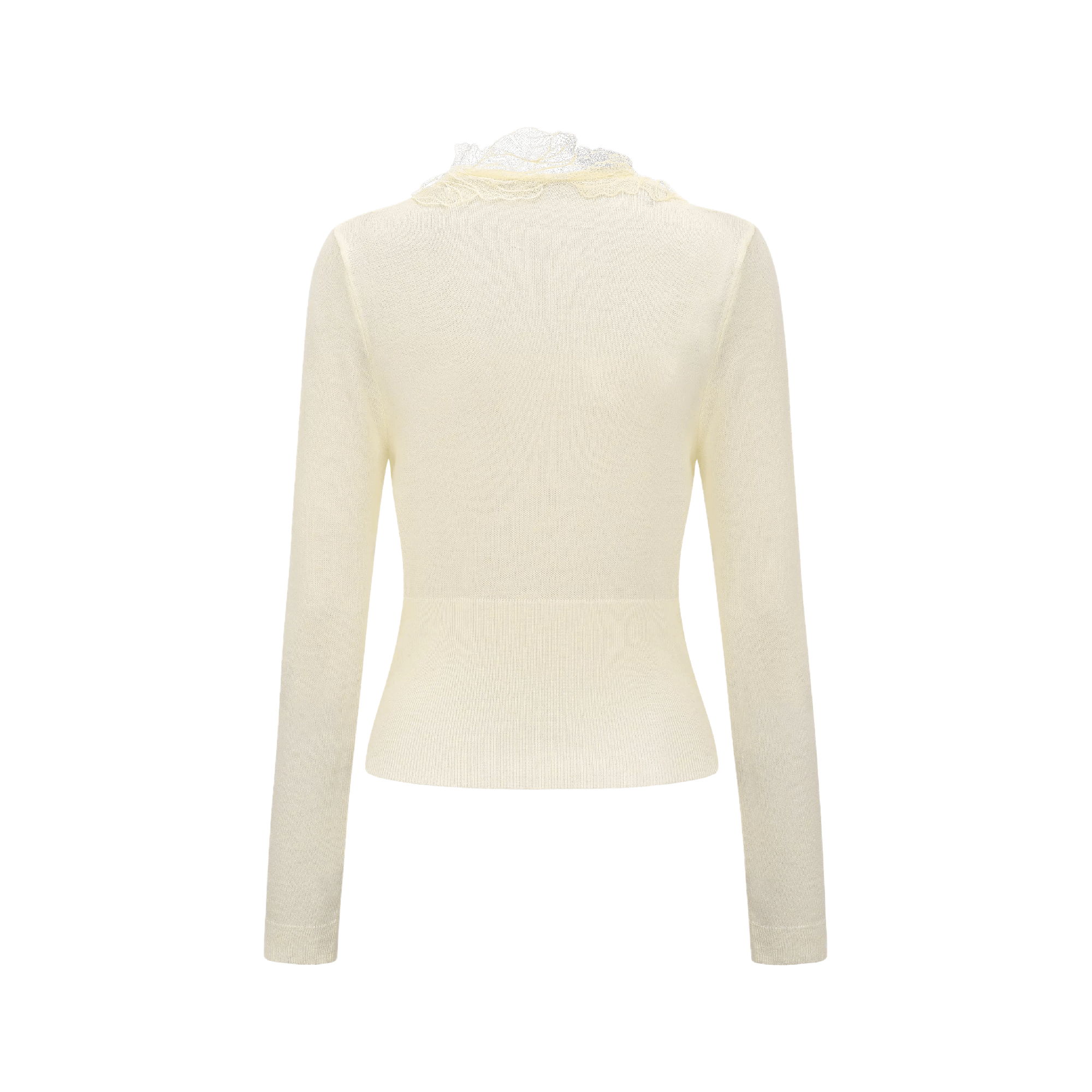 Agnès Çiçek Süslemeli Örme V Yaka Üst