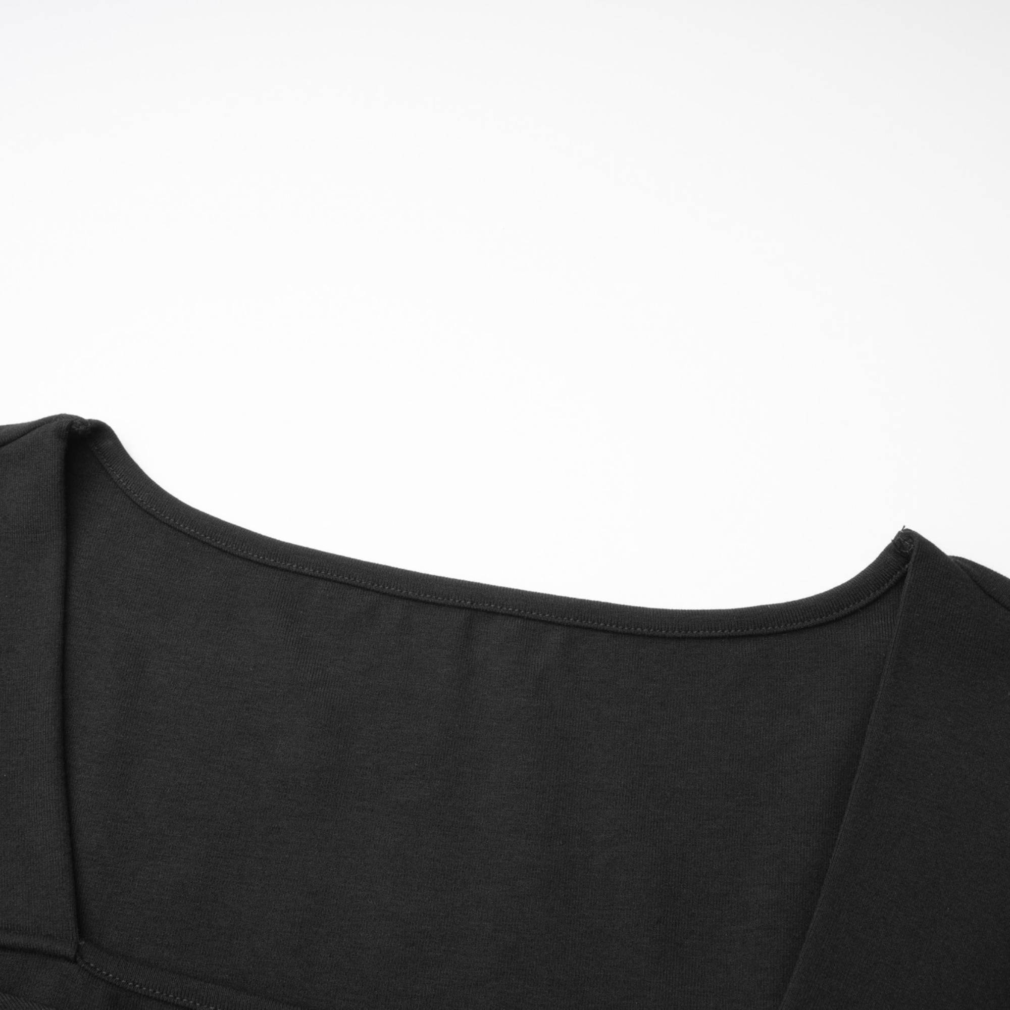 Ahşap Kare Yakalı Kısa Üst