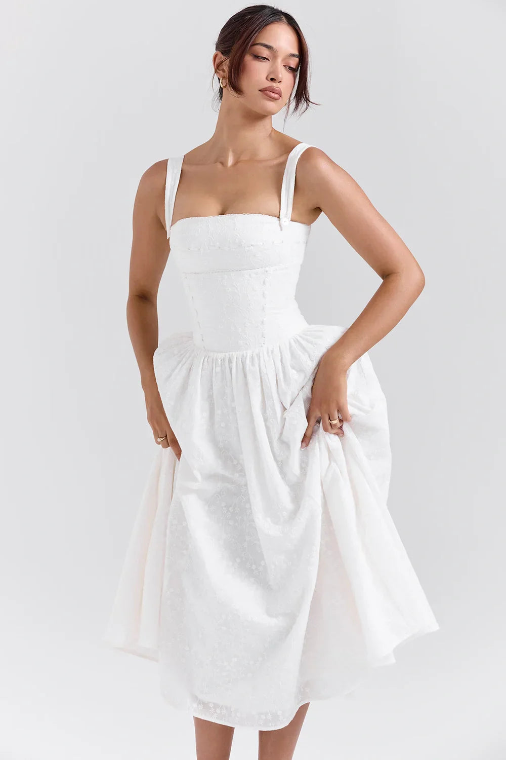 Apolline Geçme Kurdele Midi Elbise